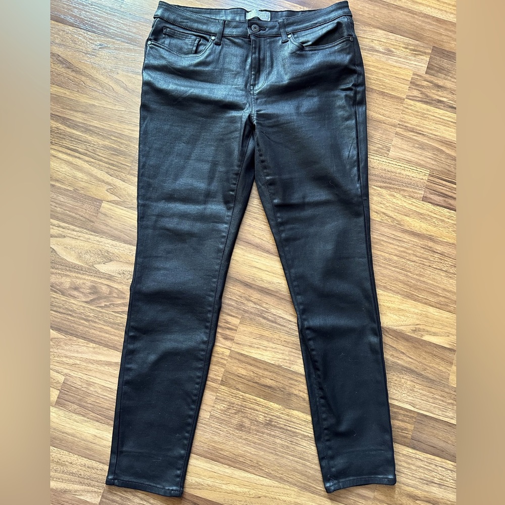 Falls Creek Coated Black Skinny Jeans